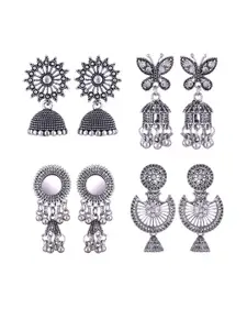 Sangria Alloy Silver-Plated Earrings