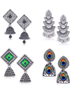 Sangria Silver-Plated Alloy Earrings