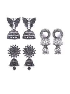 Sangria Silver-Plated Alloy Earrings