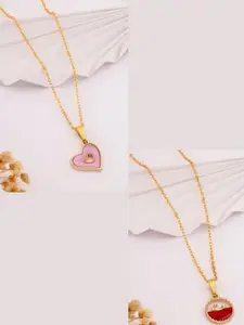 DressBerry Pink Stainless Steel Necklace