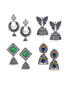 Sangria Silver-Plated Alloy Earrings