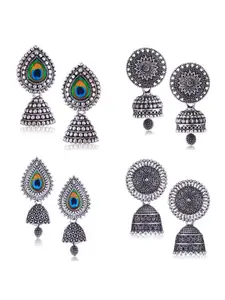 Sangria Silver-Plated Alloy Earrings