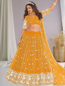 F Plus Fashion Net Semi-Stitched Lehenga Choli