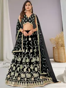 F Plus Fashion Net Semi-Stitched Lehenga Choli