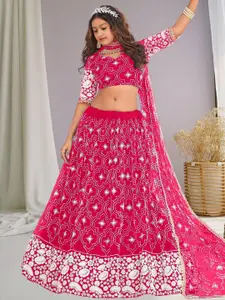 F Plus Fashion Net Semi-Stitched Lehenga Choli