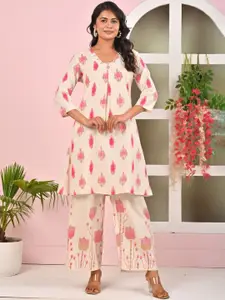 AUTUMN LANE Wespa Pearl Printed Cotton Top With Palazzo Co-Ords