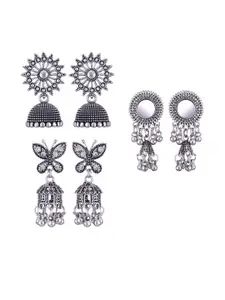 Sangria Silver-Plated Alloy Earrings