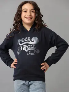 UNDER FOURTEEN ONLY Girls Printed Ribbed Cotton Sweatshirt