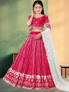 F Plus Fashion Net Semi-Stitched Lehenga Choli