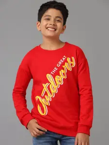 UNDER FOURTEEN ONLY Boys Typography Printed Cotton Sweatshirt
