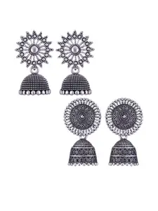 Sangria Peacock Shaped Jhumkas Earrings