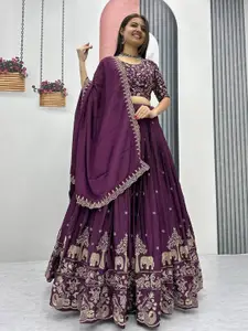 A TO Z CART Embroidered Ready to Wear Lehenga & Unstitched Blouse With Dupatta