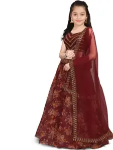 F Plus Fashion Net Semi-Stitched Lehenga Choli