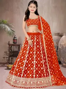 F Plus Fashion Net Semi-Stitched Lehenga Choli