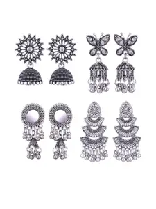 Sangria Alloy Silver-Plated Earrings