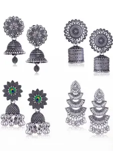 Sangria Silver-Plated Alloy Earrings