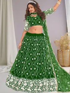 F Plus Fashion Net Semi-Stitched Lehenga Choli