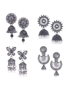 Sangria Silver-Plated Alloy Earrings