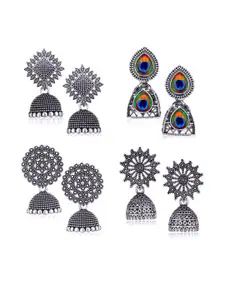 Sangria Silver-Plated Alloy Earrings