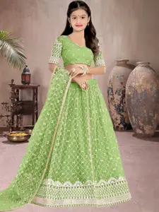 F Plus Fashion Net Semi-Stitched Lehenga Choli