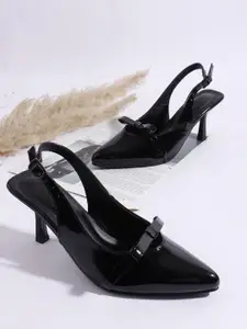 Try Me Women Embellished Fashionable Trending Stiletto Sandals with Bows