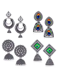 Sangria Silver-Plated Alloy Earrings