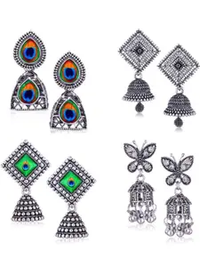 Sangria Silver-Plated Alloy Earrings