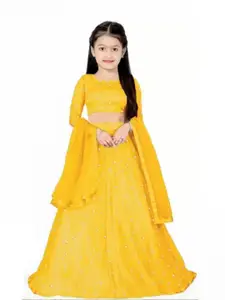 F Plus Fashion Net Semi-Stitched Lehenga Choli