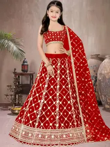 F Plus Fashion Net Semi-Stitched Lehenga Choli