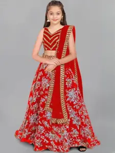 F Plus Fashion Net Semi-Stitched Lehenga Choli