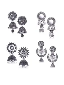 Sangria Silver-Plated Alloy Earrings