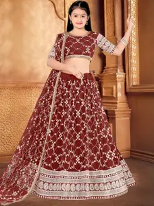 F Plus Fashion Net Semi-Stitched Lehenga Choli
