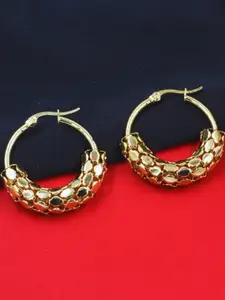 J & C Fashion Arena J & C Fashion Are Stainless Steel Gold-Plated Earrings