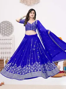 F Plus Fashion Net Semi-Stitched Lehenga Choli