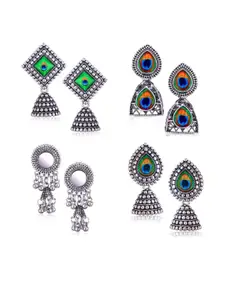 Sangria Silver-Plated Alloy Earrings