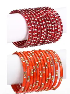 1ST TIME 2 Dozen Red and Orange Alloy Bangle