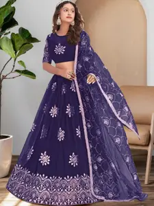 F Plus Fashion Net Semi-Stitched Lehenga Choli