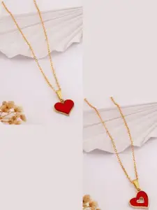 DressBerry Red Stainless Steel Necklace