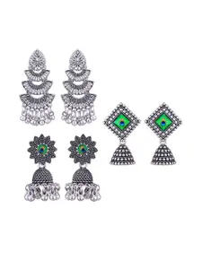 Sangria Silver-Plated Alloy Earrings