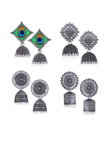 Sangria Silver-Plated Alloy Earrings