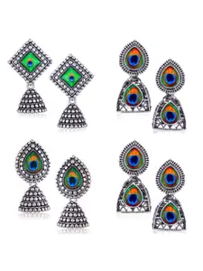 Sangria Silver-Plated Alloy Earrings