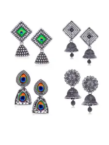 Sangria Silver-Plated Alloy Earrings