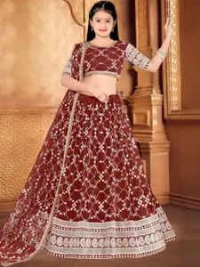 F Plus Fashion Net Semi-Stitched Lehenga Choli
