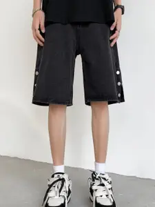 StyleCast x Revolte Men Mid Rise Loose Fit Denim Shorts