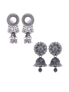 Sangria Alloy Silver-Plated Earrings