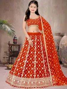 F Plus Fashion Net Semi-Stitched Lehenga Choli