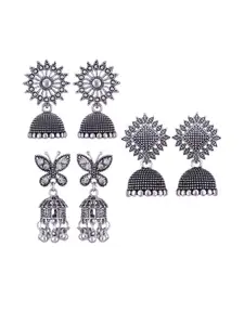 Sangria Silver-Plated Alloy Earrings