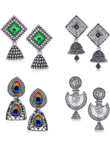 Sangria Silver-Plated Alloy Earrings