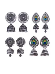 Sangria Alloy Silver-Plated Earrings