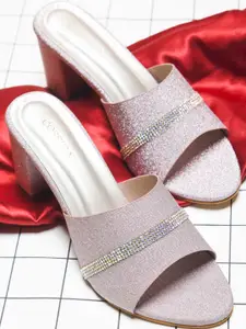 CORSICA Synthetic Leather Peach Heels